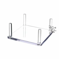 4" Square 4 Peg Display Stands for Decoys, Geodes, & Fossils (Qty 2)