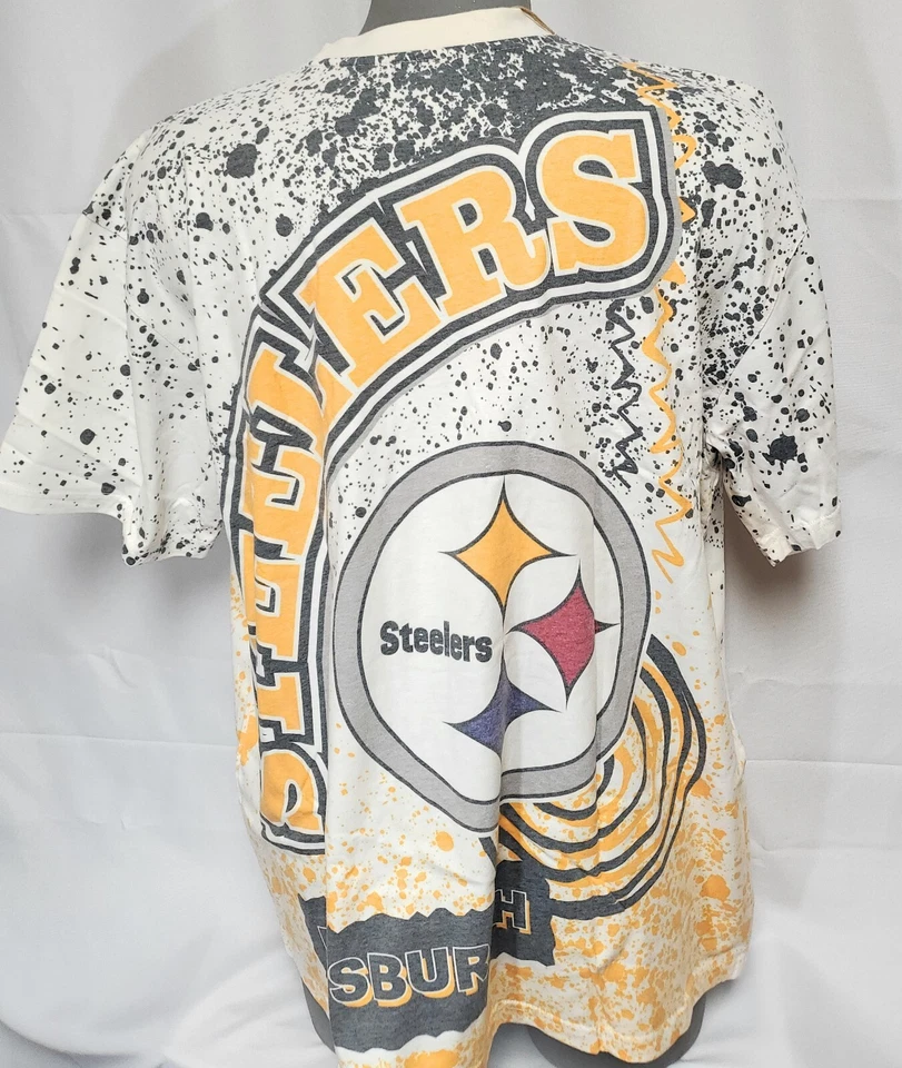 男式 Mitchell & Ness 匹兹堡钢人队 NFL 足球升华标志衬衫 — 第 2/4 张图片