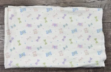 Vintage Carter's Baby Girl Pastel Butterfly Receiving Baby Blanket