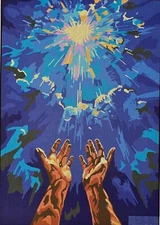 Needlepoint tapestry painted canvas 14.894 Light  (18"x24") GobelinL