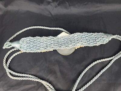 Handmade Sea Shell Ocean Nautical Grey Macrame Belt 55” Long  display picture 2