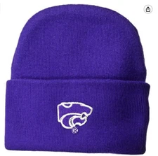 NEW Two Feet Ahead NCAA Kansas State Wildcats Infant Knit Cap, New Born, Purple