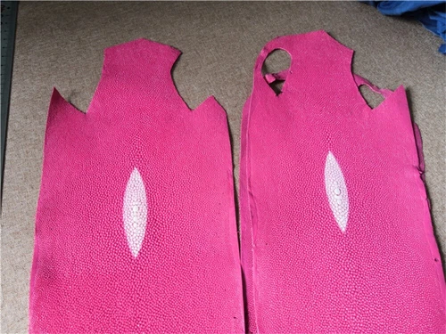 Real Polished Stingray Shagreen Fish Skin Leather Soft Hide Pelt Various colors - Picture 10 of 26