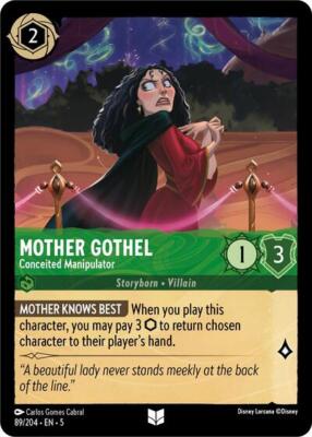 1x Mother Gothel - Conceited Manipulator NM Eng Lorcana - Shimmering Skies