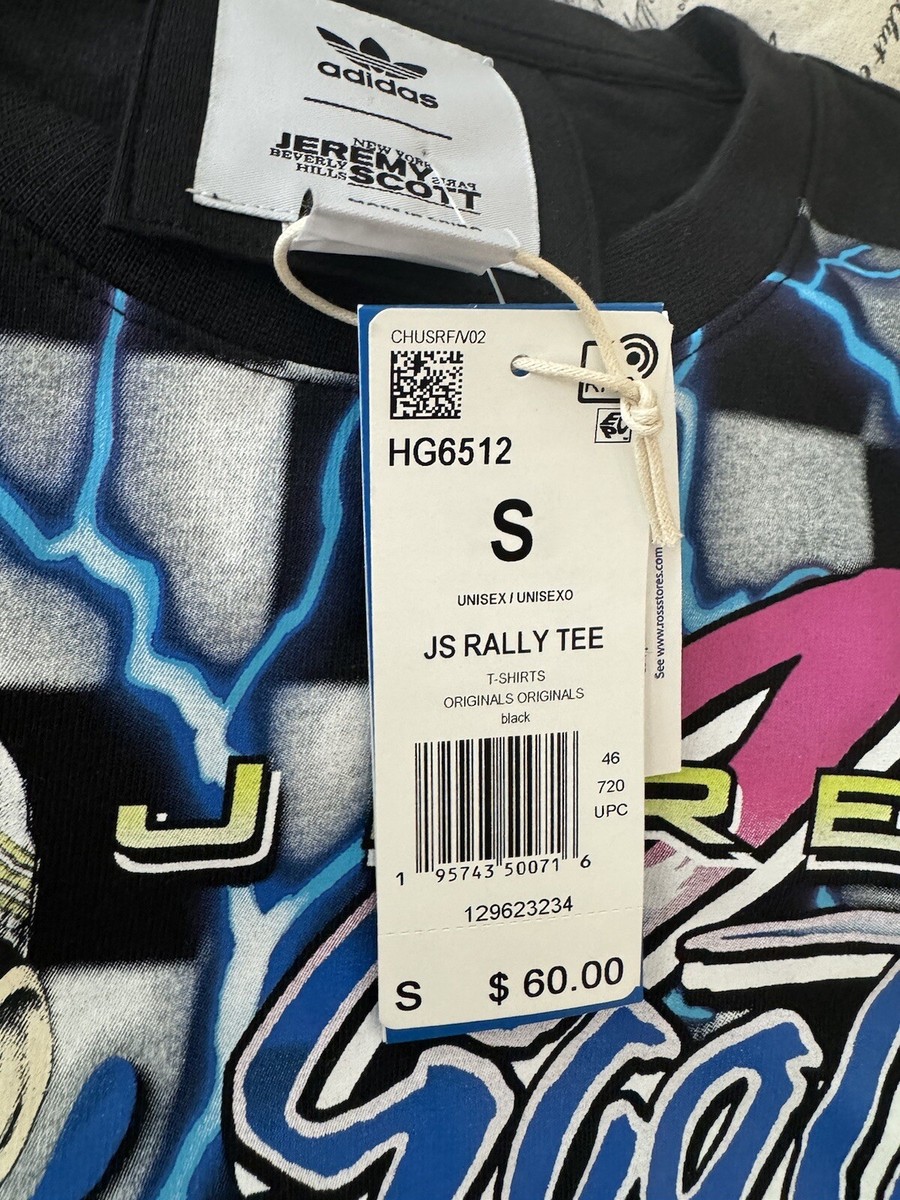 Adidas Jeremy Scott Shirt JS Rally NASCAR Style Print Size Small
