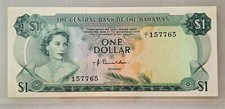 Bahamas $1 Queen Elizabeth P35a GEM UNC. 1974