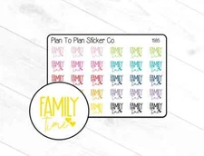 1585~~Family Time Planner Stickers.