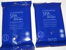 2 Koh Gen Do Cleansing Spa Water Makeup Remover Water 10 Cloths Each BLUE