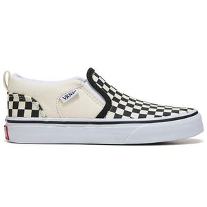 vans asher white slip on