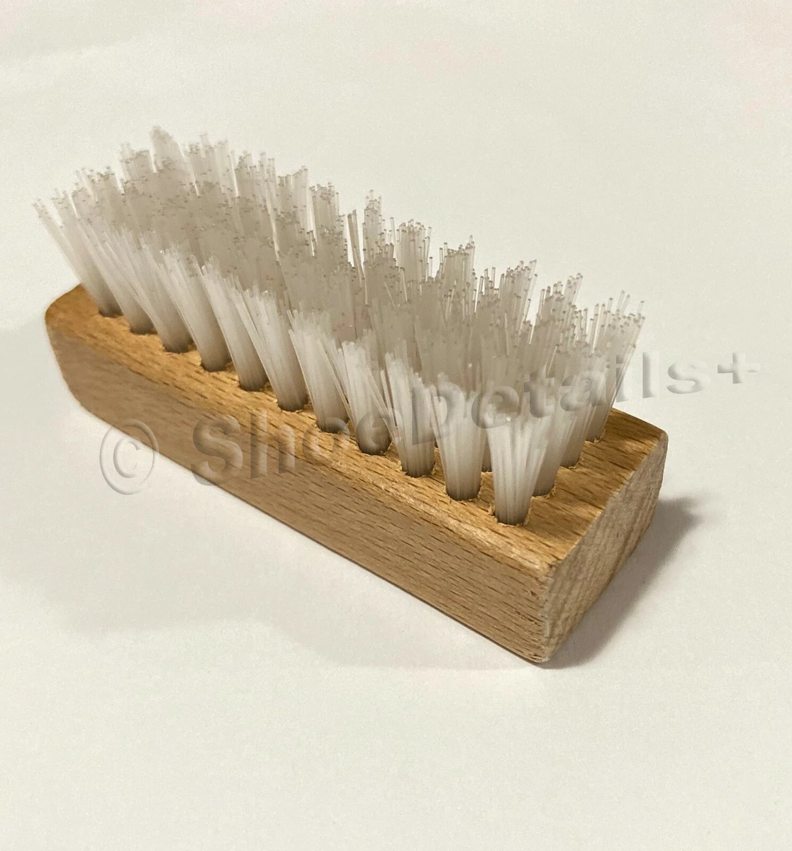 Nylon Bristles Suede Nubuck Brush Wood Handle Shoe Boot Bag Nap Cleaning Washing