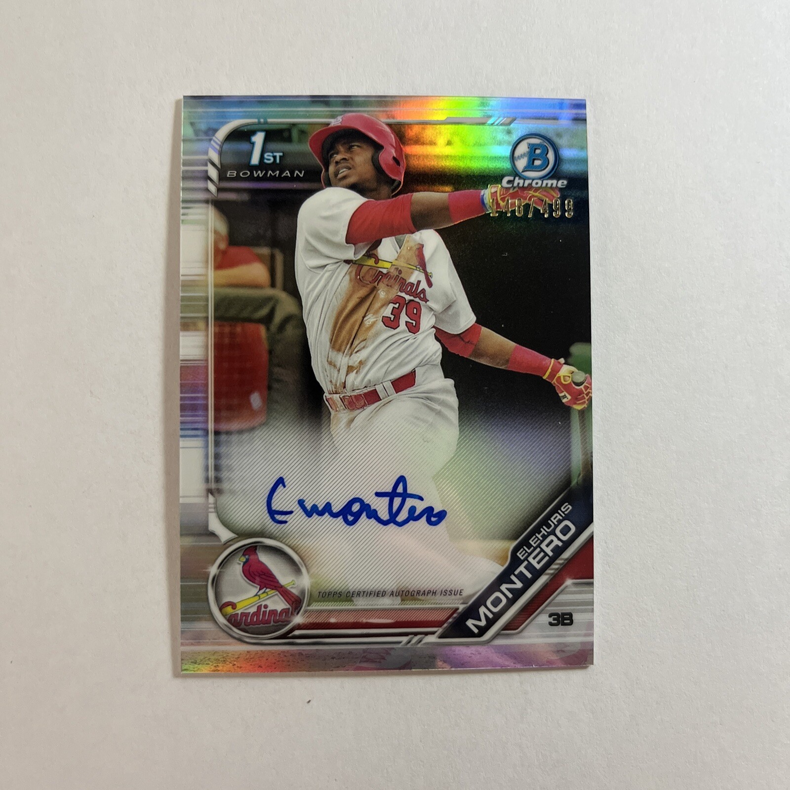 2019 Bowman Chrome Elehuris Montero Refractor /499 Auto