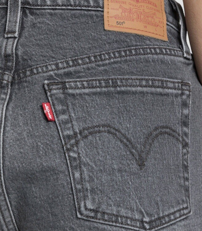 Levis 501 High Rise Shorts 28 Carbon RRP £60 image 2