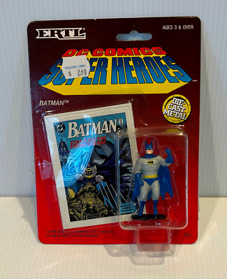 DC COMICS SUPER HEROES (1990 ERTL ) -- Set of 11 Die Cast AF -- Batman Joker +++