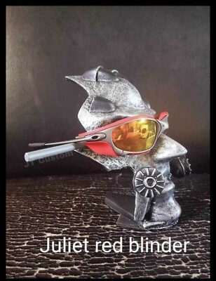 NEW CUSTOM RED SIDE SHIELD BLINDERS FOR OAKLEY JULIET SUNGLASSES X-METAL  RARE