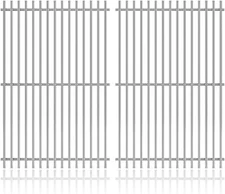 Set of Two Solid Stainless Steel Cooking Grids for Bbq Grill Models