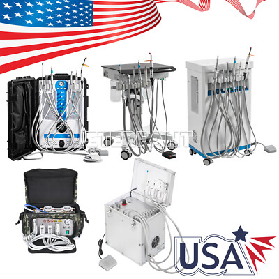 Dental Unit System/Mobile Delivery Cart Treatment/Air Compressor Suction System