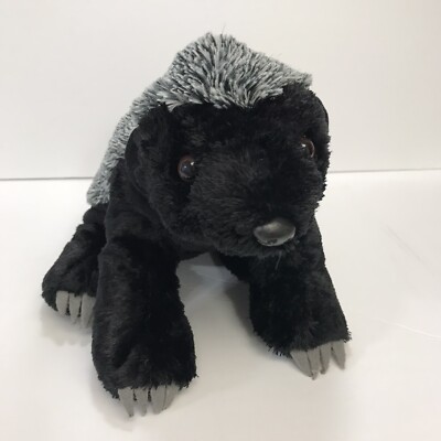 Wild Republic Plush Soft Toy Black Gray Honey Badger. Claws 15