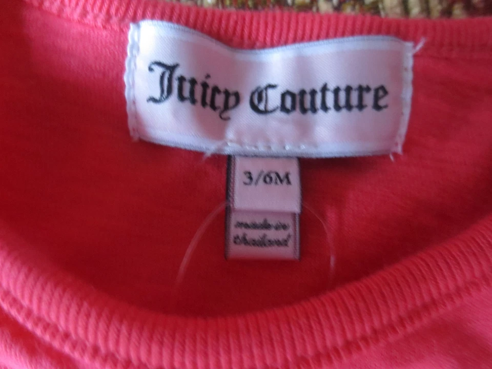 NWT Juicy Couture New Coral romper SZ 3-6M, 18-24M NWT - Image 4 of 4