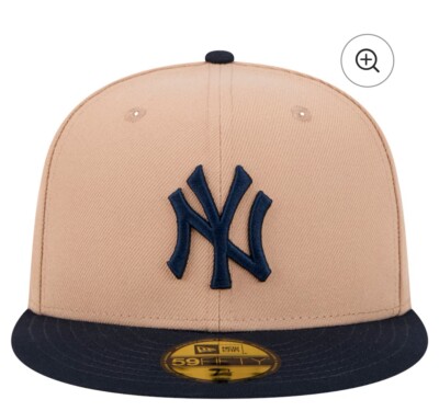 Yankees World Class 1923 New Era 59Fifty Fitted Hat Beige Navy Size 7 3/8 Rare