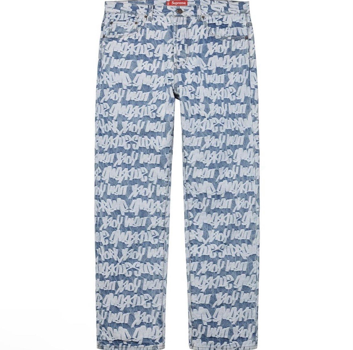 Supreme SS22 Pants Sz 30 - Fat Tip Jacquard Regular Jean | eBay