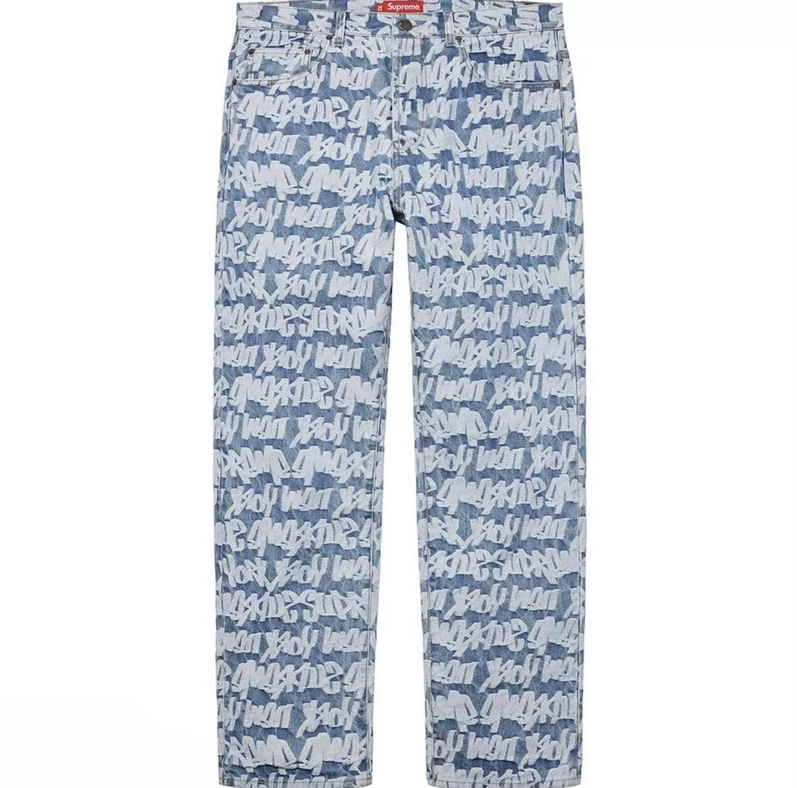 Pantalon Supreme SS22 taille 30   Fat Tip Jacquard Regular Jean