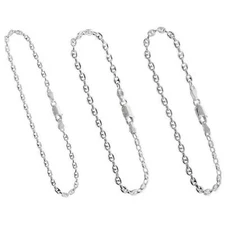Sterling Silver Puffed Anchor,Mariner Chain Necklace/Bracelet, 2.5mm,3.5mm,4.2mm