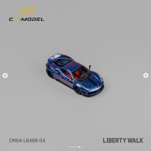 CM Model LBWK Liberty Walk 488 Widebody Chameleon 1/64 - Picture 13 of 14