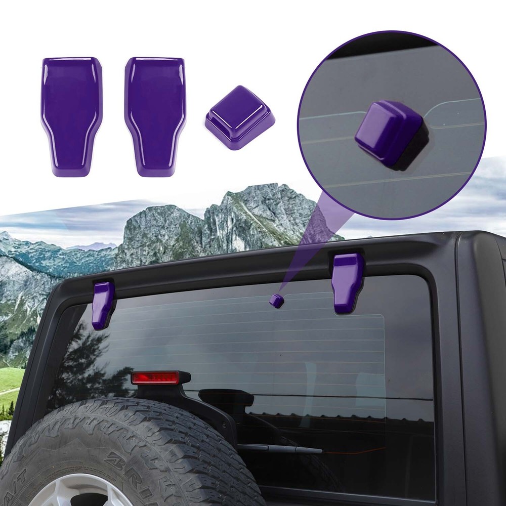 Rear Door Window Hinge Rain Wiper Nozzle Cover Trim for Jeep JL 18+ Accessories