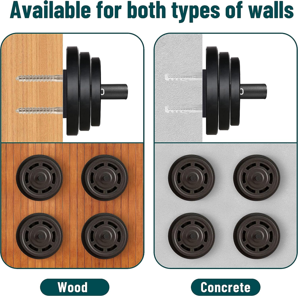 Weight Plate Holder Wall Mounted Weight Rack for 2" Olympic Weight