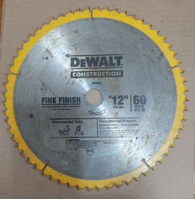 DEWALT DW3126 12'' 60 TEETH ATB FINE FINISH