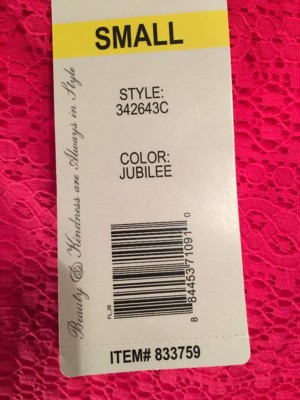 CLOSE OUT! NWT Leo & Nicole Lace Top Jubilee Pink Size S Small