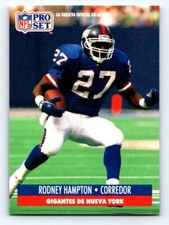 1991 Pro Set Spanish FRESH PULL #62 Rodney Hampton