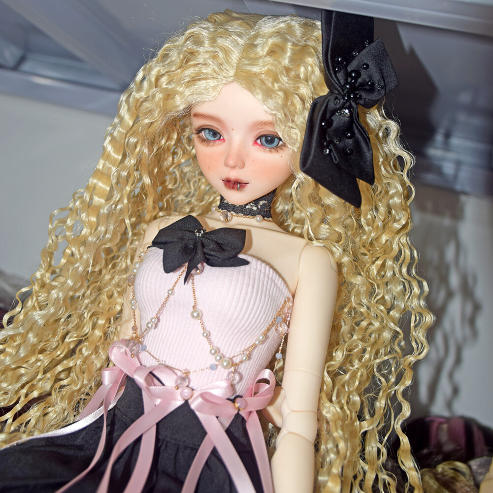 Grande Poupée BJD 56cm (1/3) - Femme - Peinte à La Main - Cheveux Roses - Neuf