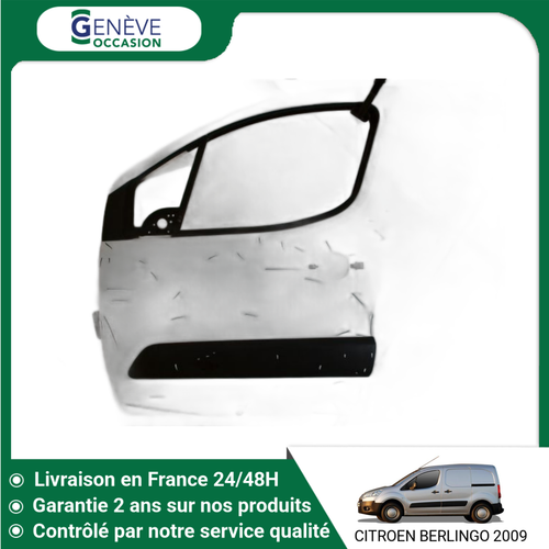 Porte Avant Gauche Pour CITROËN BERLINGO 2 Phase 1 (Réf. 9002Z3) - Occasion Bon état