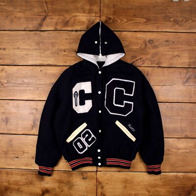 Vintage DeLong Varsity Jacke L Bomber Chenille Letterman Conant High School