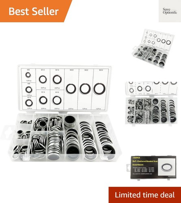 #ad #ad 150Pcs Automotive Self Centered Bonded Seal Gasket Assortment Kit Bonded Seal... $29.99