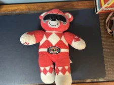 Build A Bear BAB Red Mighty Morphing Power Ranger Bear 17" Plush Stuffed Toy