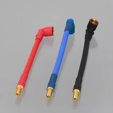 3pcs/set Motor ESC Bullets 5mm Male to 8mm Female Elbow Banana 10AWG 4" Cable
