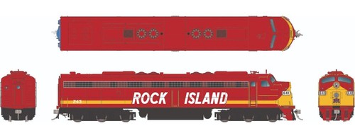 Rapido ~ Escala HO ~ EMD E8A ~ Rock Island ~ Esquema Rojo #648 ~ Versión DC ~ 28091 | Zustand: New