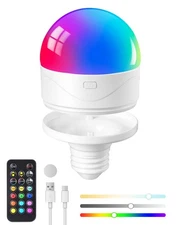 EDISHINE Battery Operated Light Bulb, Remote & Timer, for Power Outage Emergency