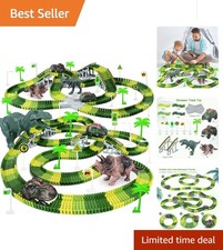 Dinosaur-Themed Race Track with 2 Cars - Perfect Gift for Kids 3-6