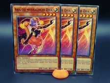 Yugioh Playset 3x Aria die musikalische Diva SP15 DE018/ Common/ Good/ Deutsch