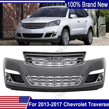 Front Bumper Cover Kit w/Light For 2013 2014 2015 2016 2017 Chevrolet Traverse