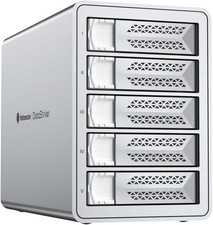 5 Bay Hard Drive Enclosure, 10Gbps Daisy-Chain 5 Bay DAS, Aluminum USB C 5x22TB