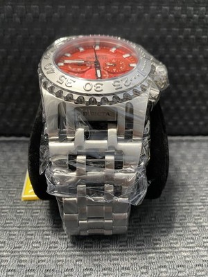 Invicta 50mm Chaos Coalition Forces Silver W/ Red Dial Quartz