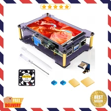 Raspberry Pi 4 Touchscreen w CaseFan 4in IPS Touchscreen LCD Display 800x480HDMI