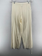 REFORMATION Pants 4 Willa Scallop Eyelet Hem Sheer Organic Cotton Off White NEW