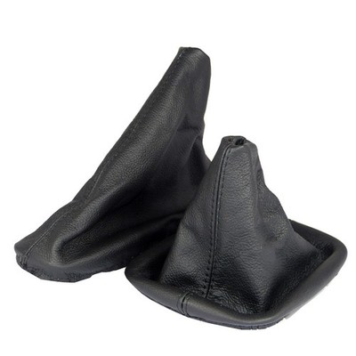 Schaltsack & Handbremsmanschette für BMW 3er E46 Bj 1998-2007 Echt Leder Schwarz