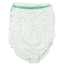Hanes Cotton Bikini Panties 9 Pack Womens Size 8 Soft Waistband Underwear White