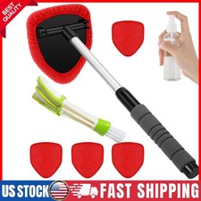 Windshield Cleaning Tool Kit Car Window Glass Wiper Cleaner Brush Pad Extendable
